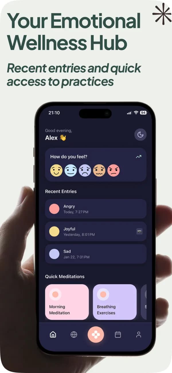 MoodVibe — Emotional wellness hub