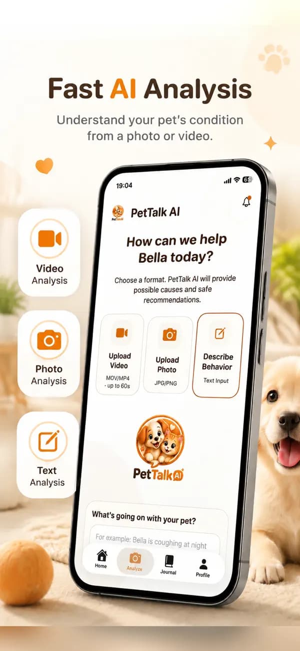 PetTalk AI — Fast AI analysis